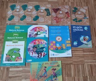 Libros texto de 6 primaria La Candelaria, zamora