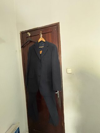 Traje de raya diplomática negro