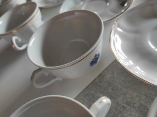 Set 8 Tazas Té Royal Kent Doble Asa