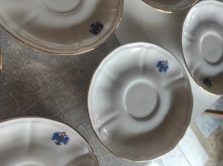 Set 8 Tazas Té Royal Kent Doble Asa