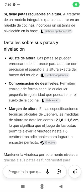 Vinoteca Liebherr WTI2050-64 botellas,con garantía