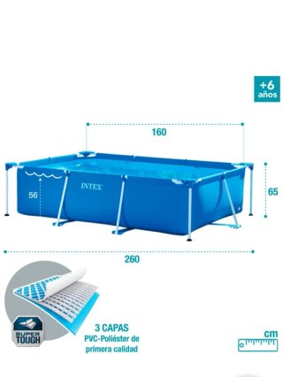 Piscina Intex Rectangular 260x160x65 cm