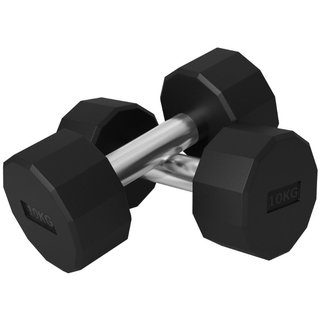 Set 2 Manubri a 12 Lati da 10 kg in Metallo e Gomm