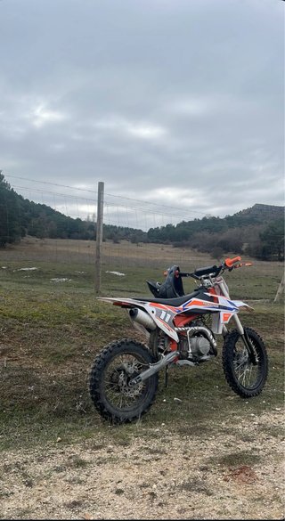 Pit bike 125 4T Motocross Naranja/Blanco