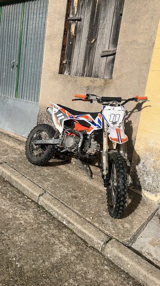 Pit bike 125 4T Motocross Naranja/Blanco