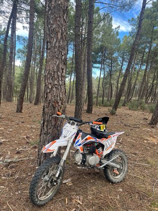 Pit bike 125 4T Motocross Naranja/Blanco