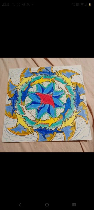 MANDALA TIBURONES Y MANTARRAYA