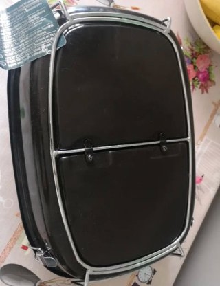Barbacoa Portátil Gris con Tabla de Cortar