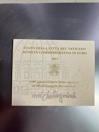 Vaticano 2€ 2025 Michelangelo