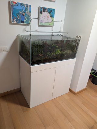 Acuario + Mueble Blanco