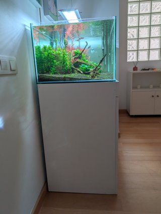 Acuario + Mueble Blanco