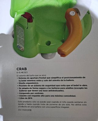 Asiento Aro Baño Bebé CRAB OK Baby
