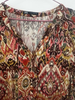 Vestido Zara Multicolor Estampado