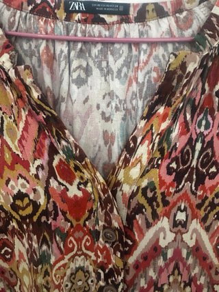 Vestido Zara Multicolor Estampado