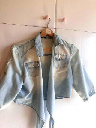 Chaqueta tejana cropped