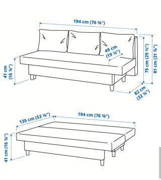 Sofá-cama Ikea ÄLVDALEN Beige