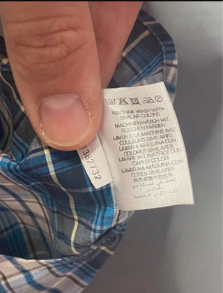 Camisa GANT cuadros azul y blanco