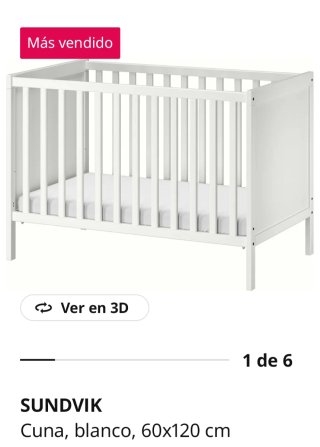 Cuna Ikea modelo SUNDVIK