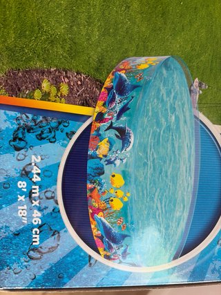 Piscina rígida transparente 2,44m ø x 46cm altura