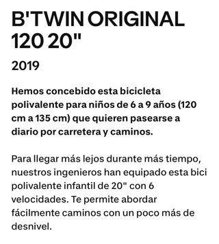 B'TWIN ORIGINAL 120 20"