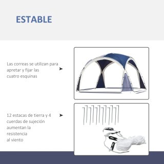 Toldo Camping Plegable 3.5x3.5m con Bolsa