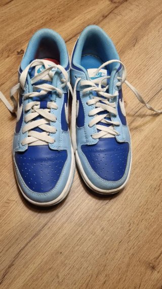 Zapatillas Nike Dunk Low Azul y Blanco.