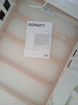 Cuna IKEA Gonatt 120x60 cm con cajón + colchón