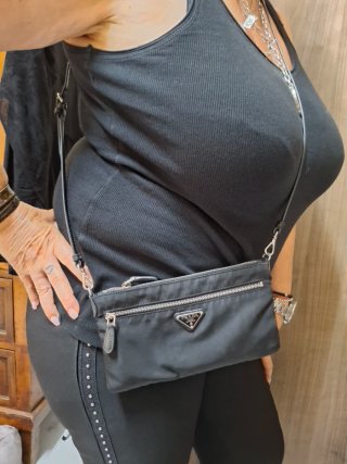 Borsa Prada autentica tracolla nera