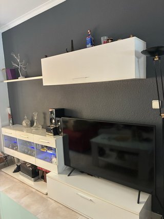 Mueble Comedor Blanco y Gris