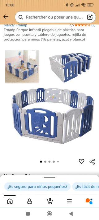 Parque infantil plegable Froadp 16 paneles