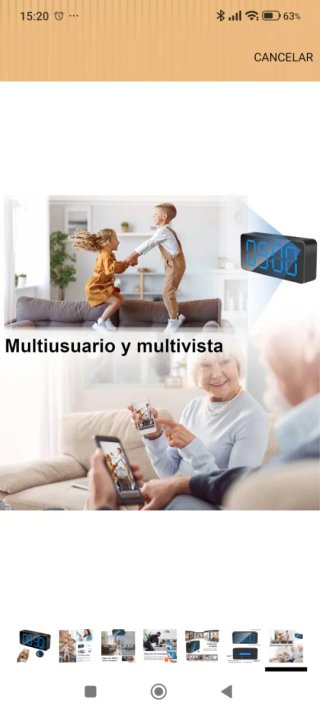 Reloj Despertador Cámara Espía con wifi nuevo