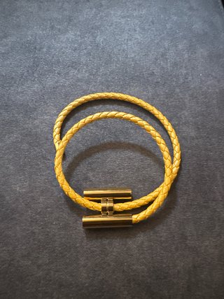 Pulsera Hermes Doble Vuelta Dorada