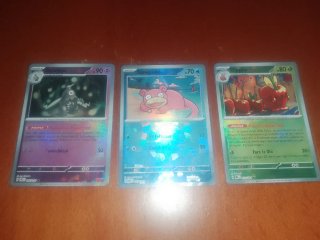 Carte Pokémon Houndour, Jolteon, Slowpoke, Spritze