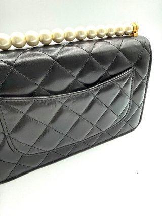 Bolso Chanel WOC Perlas Negro Dorado