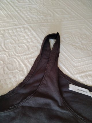 Camiseta sin mangas gris algodón Talla L