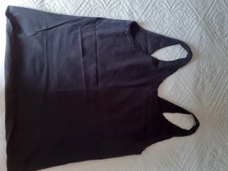 Camiseta sin mangas gris algodón Talla L
