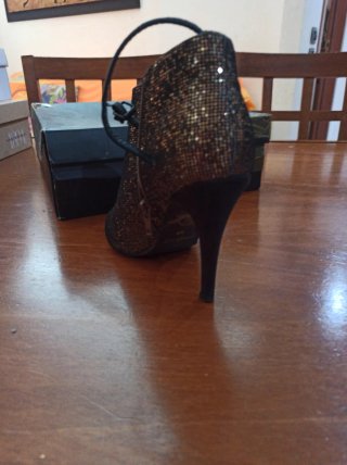 Scarpe donna cerimonia 36 bronze paillettes