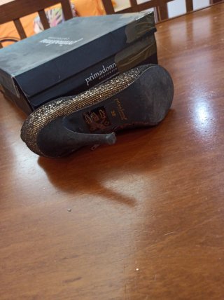 Scarpe donna cerimonia 36 bronze paillettes