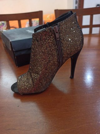 Scarpe donna cerimonia 36 bronze paillettes