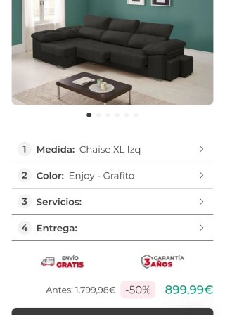Sofá Celta Negro