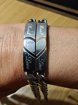 Conjunto Acero Parejas Collares y Pulseras