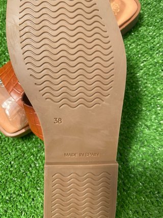 Sandalias de piel efecto cocodrilo
