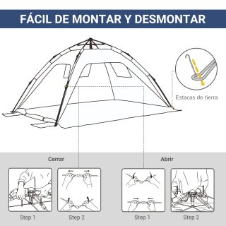 Carpa Playa Outsunny 1-2 Personas
