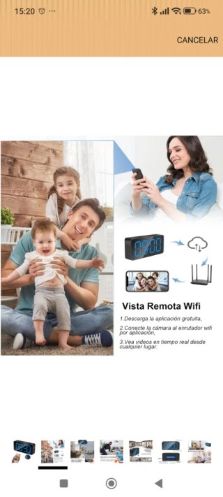 Reloj espía con cámara y WiFi nuevo