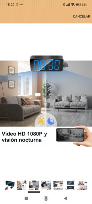 Reloj espía con cámara y WiFi nuevo