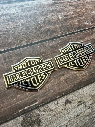 2 EMBLEMAS HARLEY-DAVIDSON MOTORCYCLES MOTO LOGO