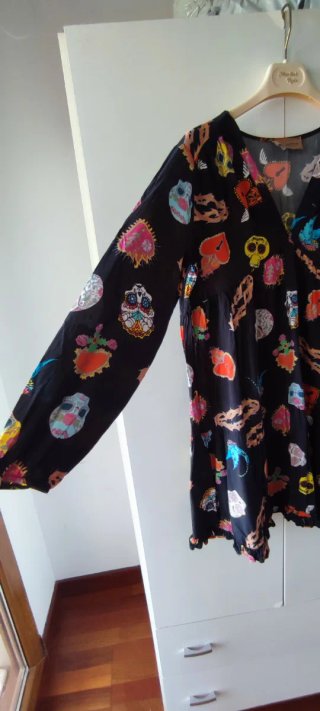 Vestido marca Banditas Talla M, Estampado Calavera