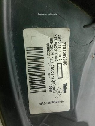 Faro izquierdo renault 23123755 260602103r kangoo