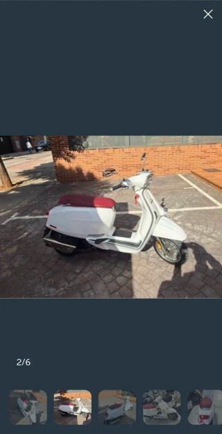 Lambretta G350 Scooter Blanca y Roja