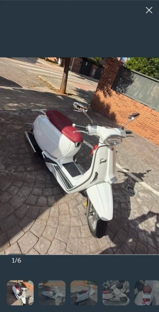 Lambretta G350 Scooter Blanca y Roja